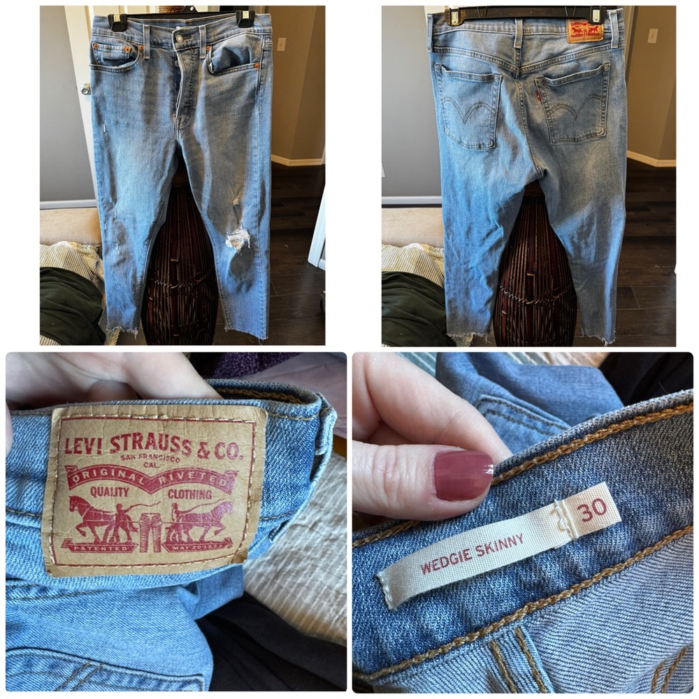 Levi's Classic Blue Denim Wedgie Skinny Jeans